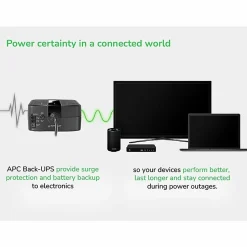 APC® Back-UPS® ES 650VA Battery Backup, Black