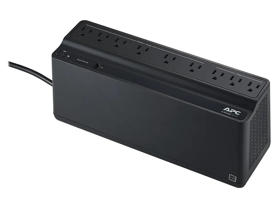APC® Back-UPS 900 9-Outlet/1-USB Battery Backup And Surge Protector, BVN900M1, Black