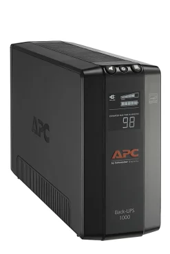 APC® Back-UPS® Pro BX Compact Tower Uninterruptible Power Supply, 8 Outlets, 1,000VA/600 Watts, BX1000M