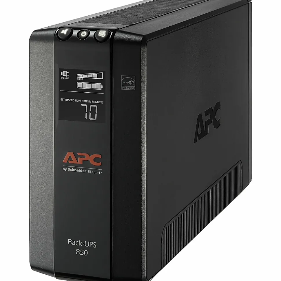 APC® Back-UPS® Pro BX Compact Tower Uninterruptible Power Supply, 8 Outlets, 850VA/510 Watts, BX850M