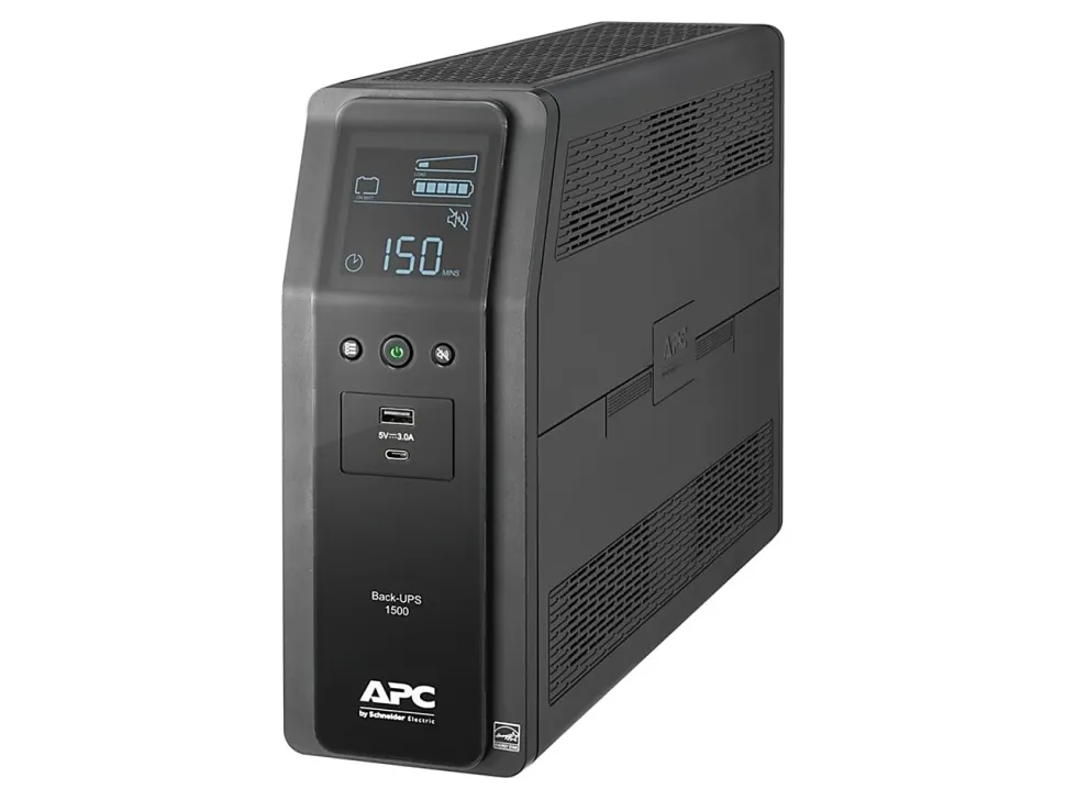 APC® Back-UPS Pro 10-Outlet Tower Uninterruptible Power Supply, 1,500VA/900 Watts, BN1500M2