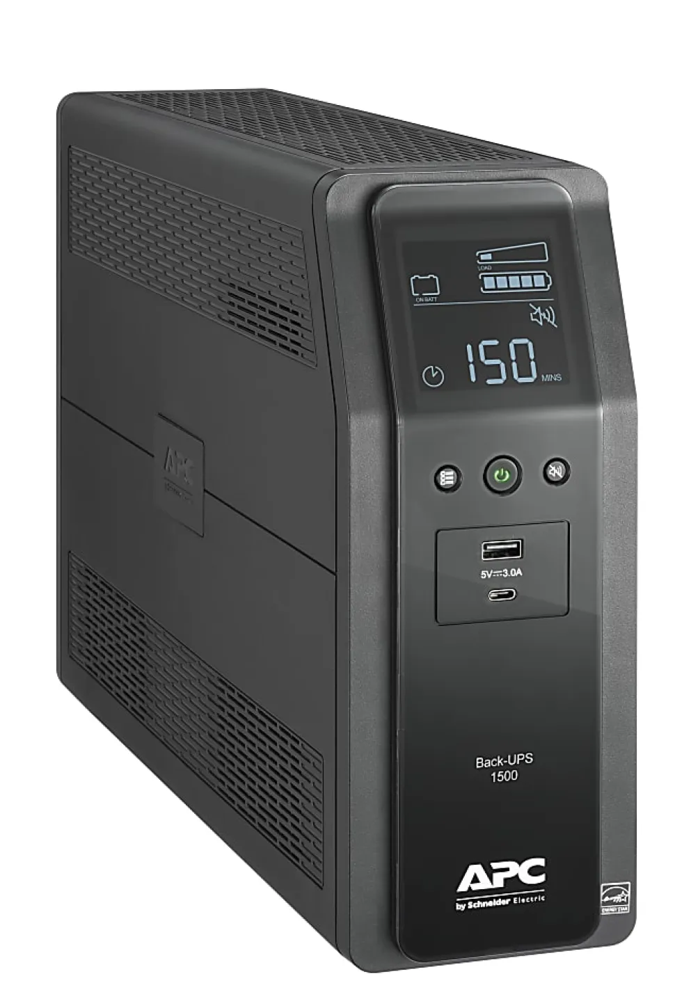 APC® Back-UPS Pro 10-Outlet Tower Uninterruptible Power Supply, 1,500VA/900 Watts, BN1500M2