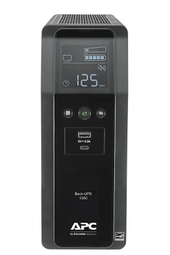APC® Back-UPS Pro 10-Outlet Tower Uninterruptible Power Supply, 1,350VA/810 Watts, BN1350M2