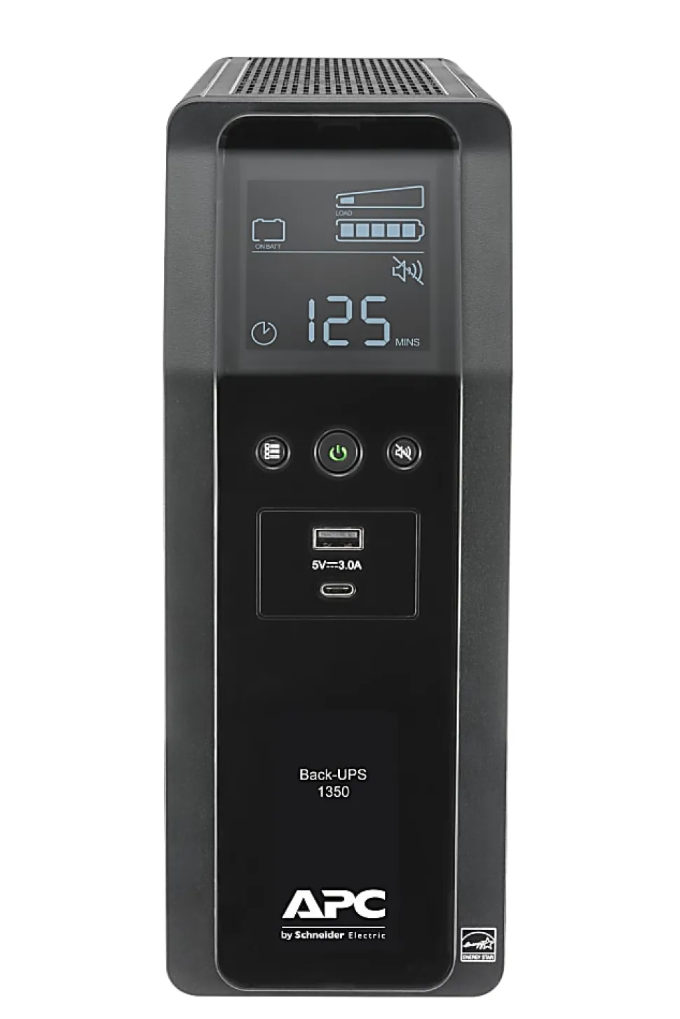 APC® Back-UPS Pro 10-Outlet Tower Uninterruptible Power Supply, 1,350VA/810 Watts, BN1350M2