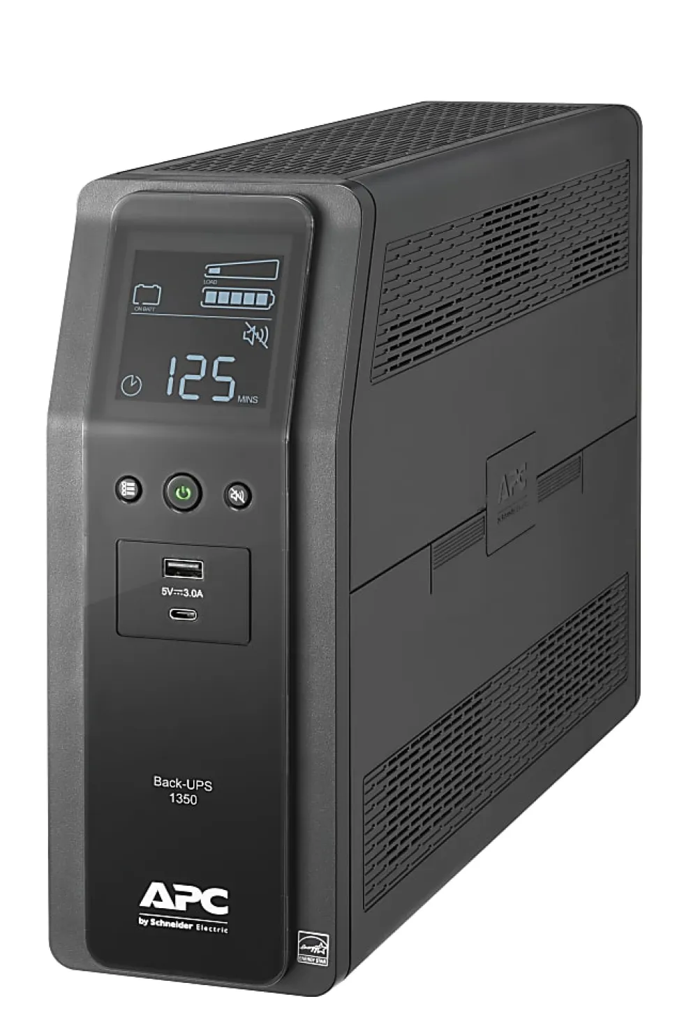 APC® Back-UPS Pro 10-Outlet Tower Uninterruptible Power Supply, 1,350VA/810 Watts, BN1350M2