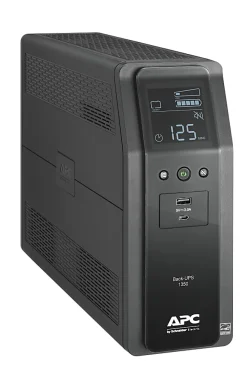 APC® Back-UPS Pro 10-Outlet Tower Uninterruptible Power Supply, 1,350VA/810 Watts, BN1350M2