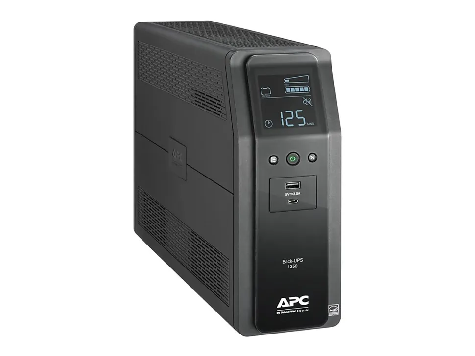 APC® Back-UPS Pro 10-Outlet Tower Uninterruptible Power Supply, 1,350VA/810 Watts, BN1350M2
