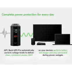 APC 8-Outlet Uninterruptible Power Supply, Black, BN1050M