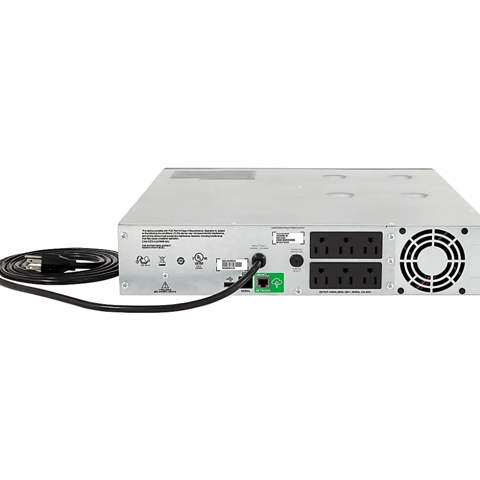 APC® Smart-UPS C 6-Outlet Rackmount With SmartConnect, 1,500VA/900 Watts, SMC1500-2UC