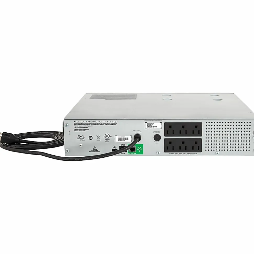 APC® Smart-UPS C 6-Outlet Rackmount With SmartConnect, 1,000VA/600 Watts, SMC1000-2UC