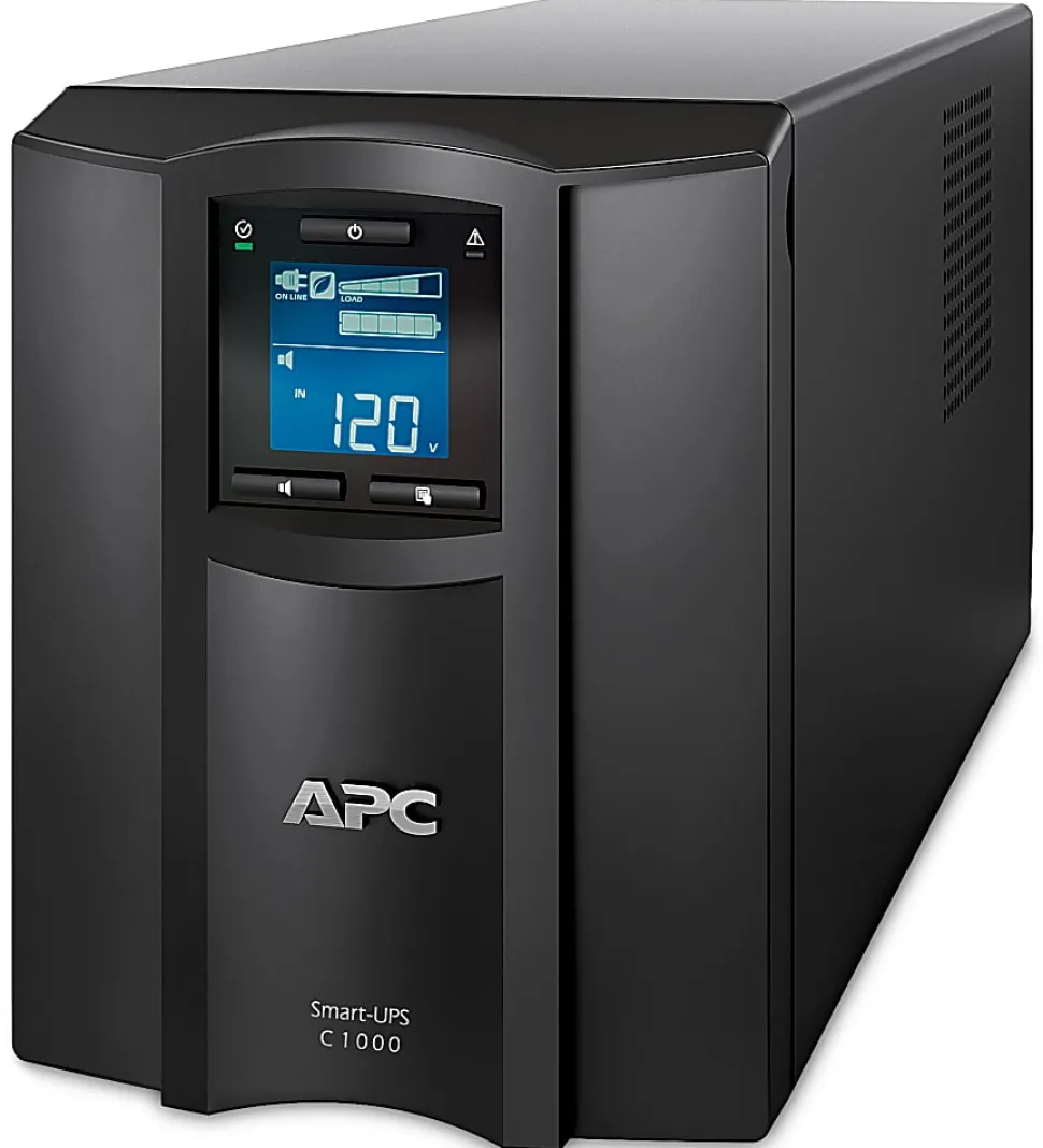 APC® Smart-UPS C 8-Outlet Tower With SmartConnect, 1,000VA/600 Watts, SMC1000C