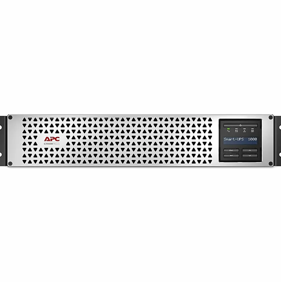 APC Smart-UPS, Line Interactive, 1000VA, Lithium-ion, Rack/Tower, 2U, 120V, 6x NEMA 5-15R outlets, SmartConnect Port+SmartSlot, Short Depth, AVR, LCD