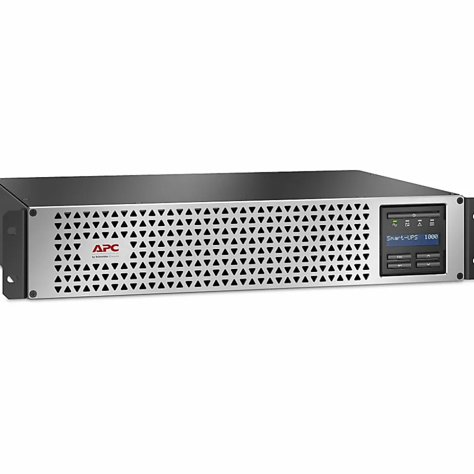 APC Smart-UPS, Line Interactive, 1000VA, Lithium-ion, Rack/Tower, 2U, 120V, 6x NEMA 5-15R outlets, SmartConnect Port+SmartSlot, Short Depth, AVR, LCD