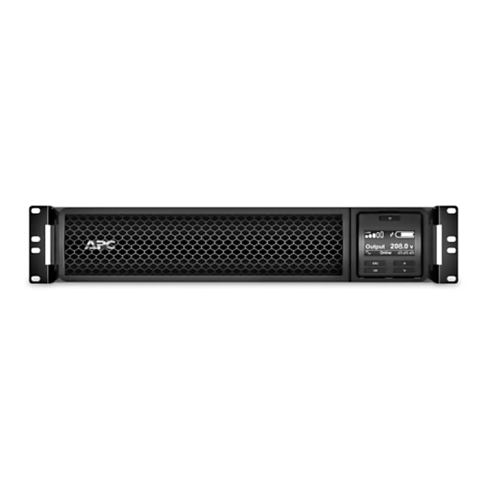 APC Smart-UPS On-Line, 3kVA, Rackmount 2U, 208V, 2x L6-20R+1x L6-30R NEMA outlets, SmartSlot, Extended runtime, W/ rail kit - SRT3000RMXLT