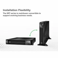 APC Smart-UPS On-Line, 3kVA, Tower, 120V, 8x 5-20R+1x L5-30R NEMA outlets, SmartSlot, Extended runtime, W/O rail kit - SRT3000XLA