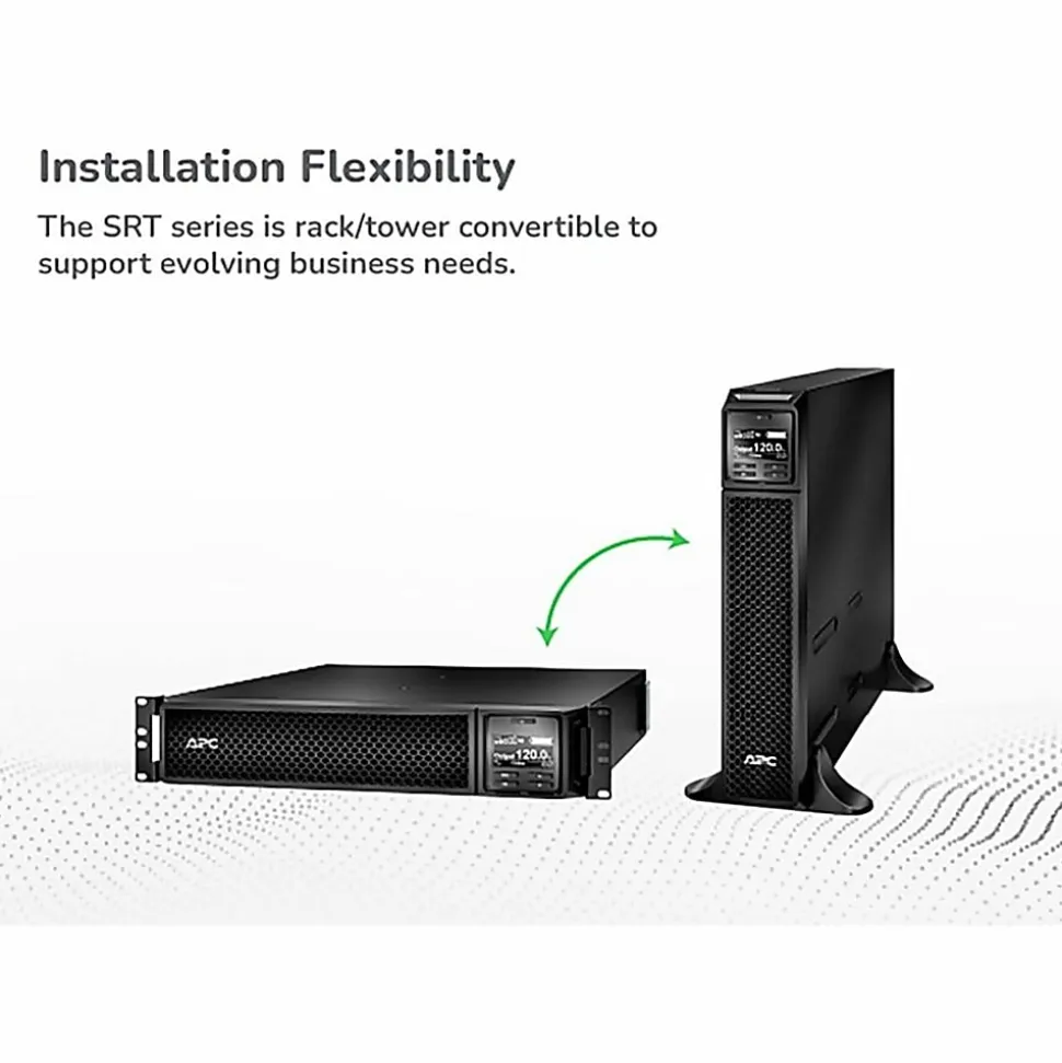 APC Smart-UPS On-Line, 1000VA, Tower, 120V, 6x 5-15R NEMA outlets, SmartSlot, Extended runtime, W/O rail kit - SRT1000XLA