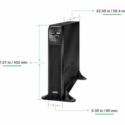 APC Smart-UPS On-Line, 2200VA, Tower, 120V, 6x 5-20R+1x L5-20R NEMA outlets, SmartSlot, Extended runtime, W/O rail kit - SRT2200XLA