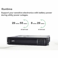 APC® Smart-UPS 6-Outlet Rack-Mount Uninterruptible Power Supply, 1,000VA/700 Watts, SMT1000RM2UC