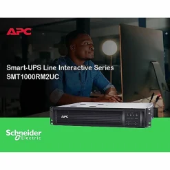 APC® Smart-UPS 6-Outlet Rack-Mount Uninterruptible Power Supply, 1,000VA/700 Watts, SMT1000RM2UC