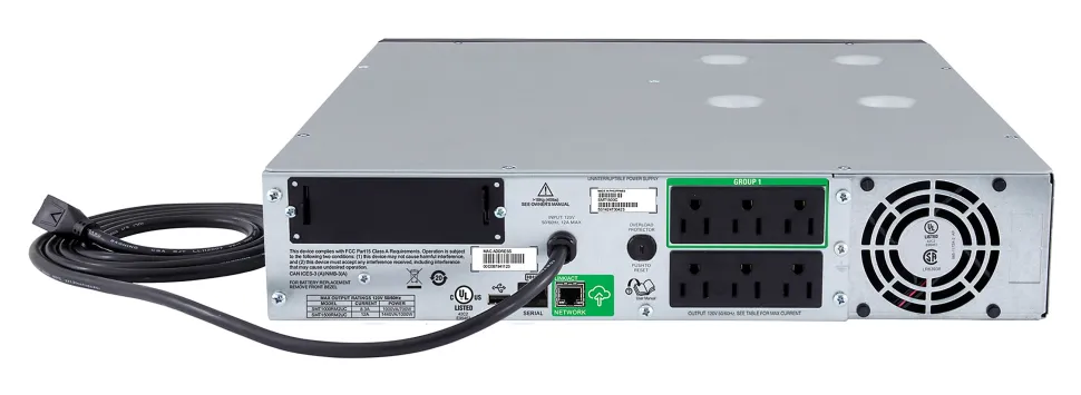 APC® Smart-UPS 6-Outlet Rack-Mount Uninterruptible Power Supply, 1,000VA/700 Watts, SMT1000RM2UC
