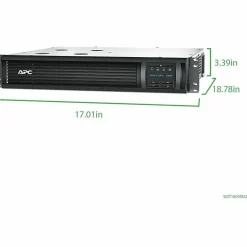 APC® Smart-UPS 6-Outlet Rack-Mount Uninterruptible Power Supply, 1,000VA/700 Watts, SMT1000RM2UC