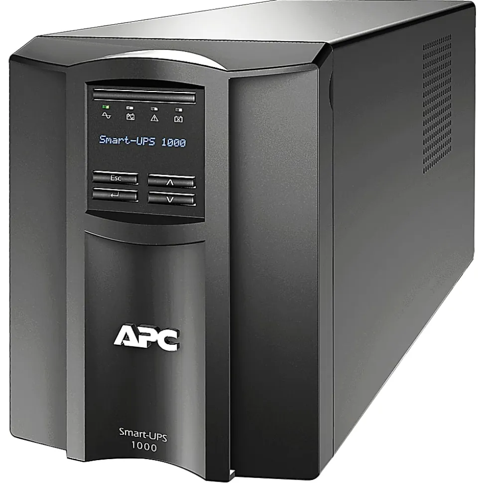 APC® Smart-UPS 8-Outlet Standalone Tower Uninterruptible Power Supply, 1,000VA/700 Watts, SMT1000C