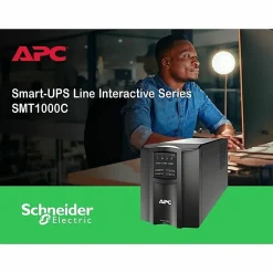 APC® Smart-UPS 8-Outlet Standalone Tower Uninterruptible Power Supply, 1,000VA/700 Watts, SMT1000C