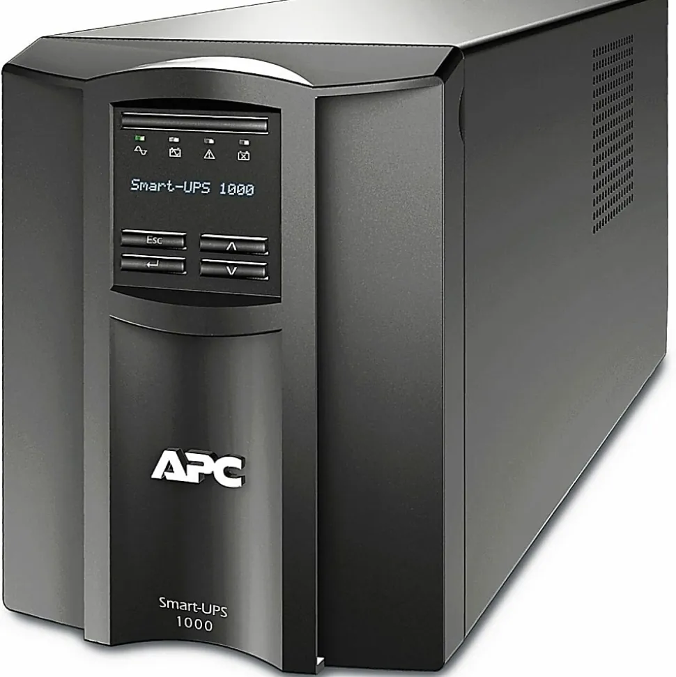 APC® Smart-UPS 8-Outlet Standalone Tower Uninterruptible Power Supply, 1,000VA/700 Watts, SMT1000C