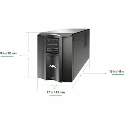 APC® Smart-UPS 8-Outlet Stand-Alone Tower Uninterruptible Power Supply, 1,440VA/1,000 Watts, SMT1500C