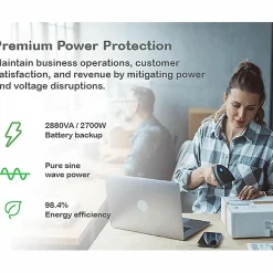 APC® Smart-UPS 10-Outlet Tower With SmartConnect, 3,000VA/2,700 Watts, SMT3000C