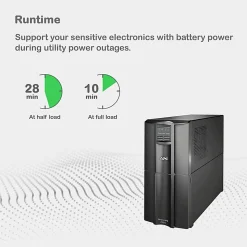 APC® Smart-UPS 10-Outlet Tower With SmartConnect, 2,200VA/1,920 Watts, SMT2200C