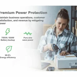 APC® Smart-UPS With SmartConnect 6-Outlet Uninterruptible Power Supply, 750VA/500 Watts, SMT750RM2UC