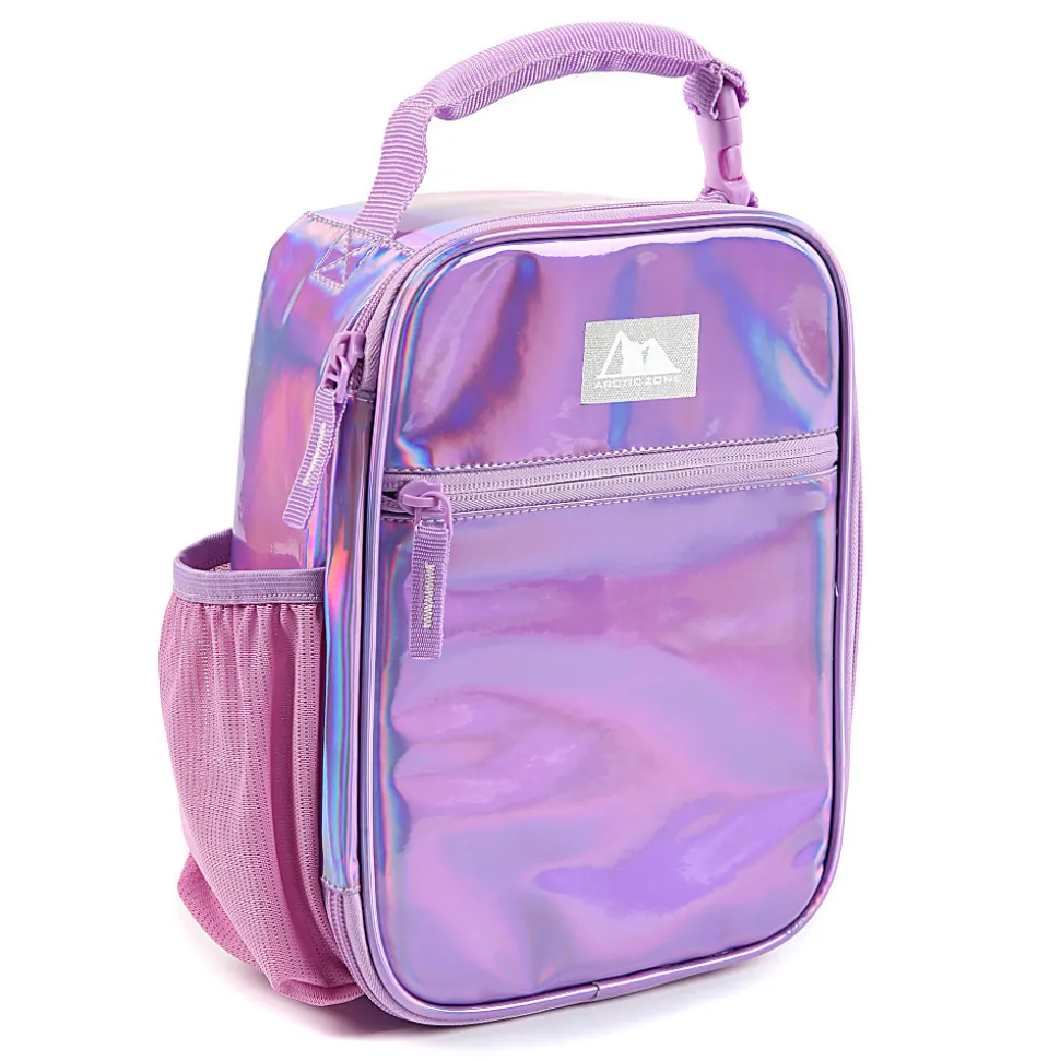 Arctic Zone Translucent Insulated Upright Lunch Pack, 10-3/4”H x 3-3/16”W x 7-15/16”D, Iridescent