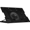 Argom Tech-Adjustable Cooling Pad For Notebooks Up To 17”, 5-7/16”H x 5/8”W x 5-1/2”D, Black