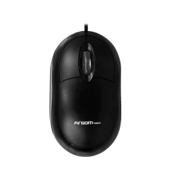 Argom Tech Classic Wired USB Mouse, Full Size, Black, A00085