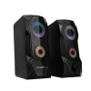Argom Tech Combat S68 2.0CH Multimedia Stereo LED Wired Gaming Speakers, Black, Set Of 2 Speakers