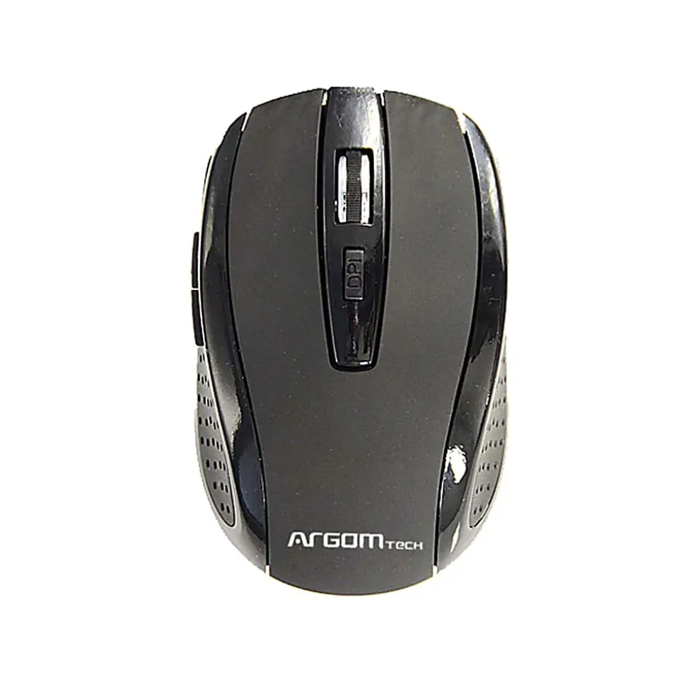 Argom Tech 2.4GHz Wireless Mouse, Full Size, Black, A00082