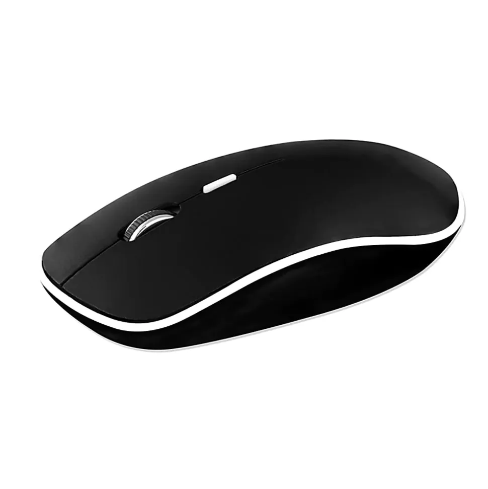 Argom Tech 2.4GHz Wireless Optical Mouse, Full Size, Black