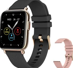 Argom Tech Skeiwatch S50 Smart Watch, Rose Gold/Black
