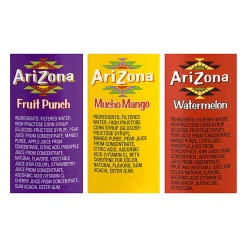 Arizona Juice Variety Pack, 20 Oz, Pack Of 24 Bottles