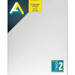 Art Alternatives Economy Cotton Stretched Canvases, 14"W x 18"H, Pack Of 2