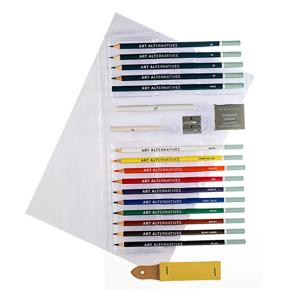 Art Alternatives Get Started Art Set, Drawing, Set Of 23 Pieces
