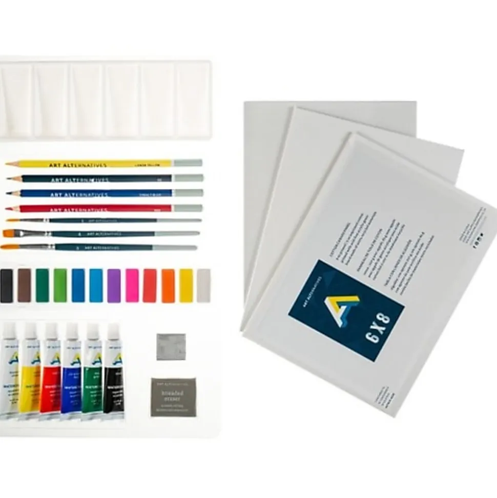 Art Alternatives Get Started Art Set, Watercolor, Set Of 31 Pieces