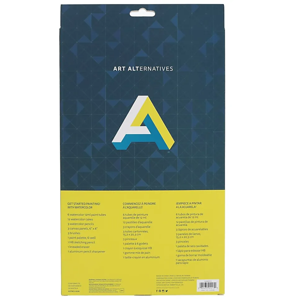 Art Alternatives Get Started Art Set, Watercolor, Set Of 31 Pieces