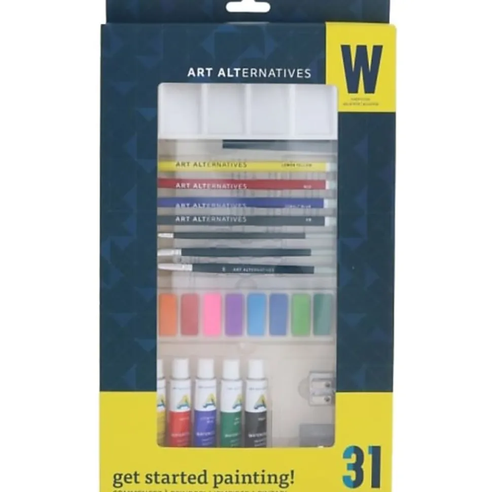 Art Alternatives Get Started Art Set, Watercolor, Set Of 31 Pieces