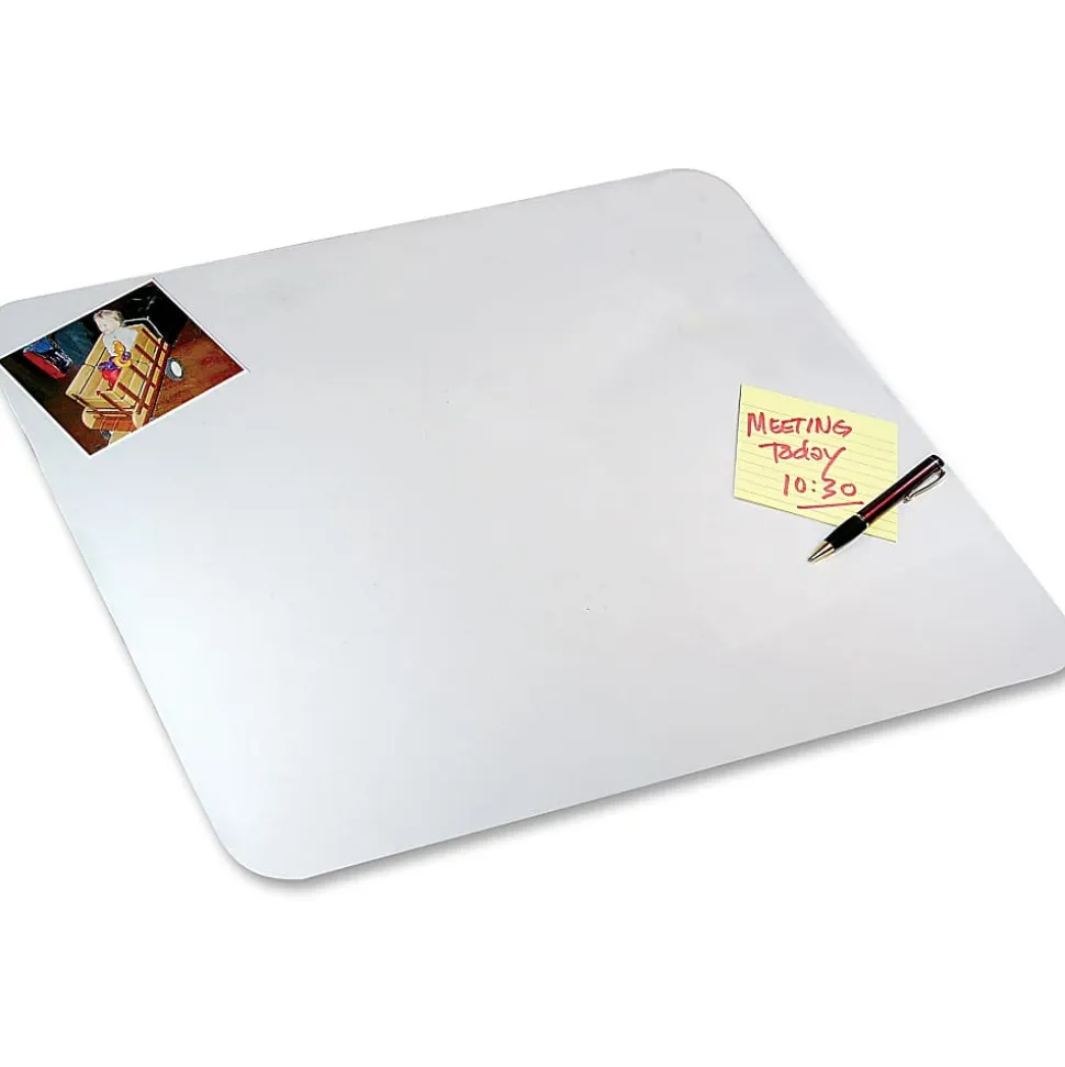 Artistic™ Eco-Clear™ Desk Pad With Antimicrobial Protection, 19"H x 24"W, Frosted Clear