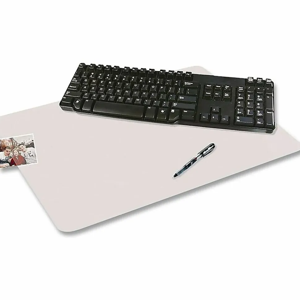 Artistic™ Eco-Clear™ Desk Pad With Antimicrobial Protection, 19" H x 24" W, Frosted Clear
