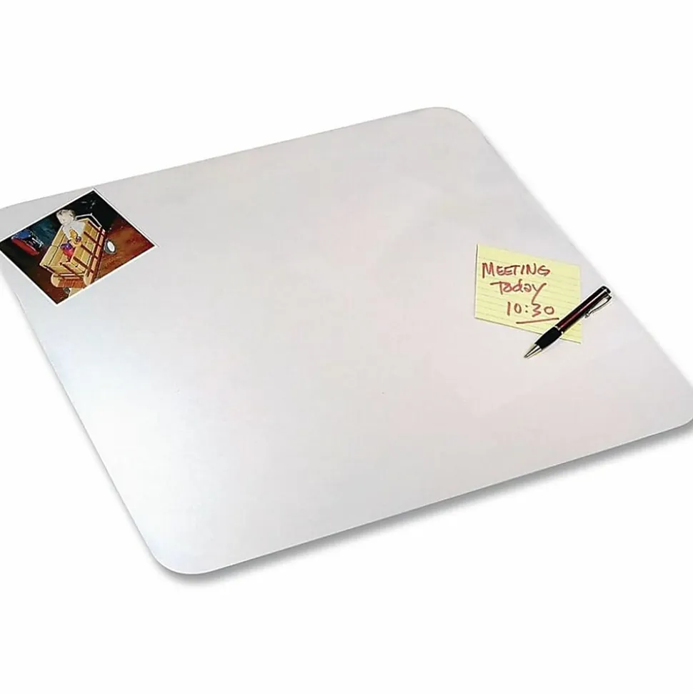 Artistic™ Eco-Clear™ Desk Pad With Antimicrobial Protection, 19" H x 24" W, Frosted Clear