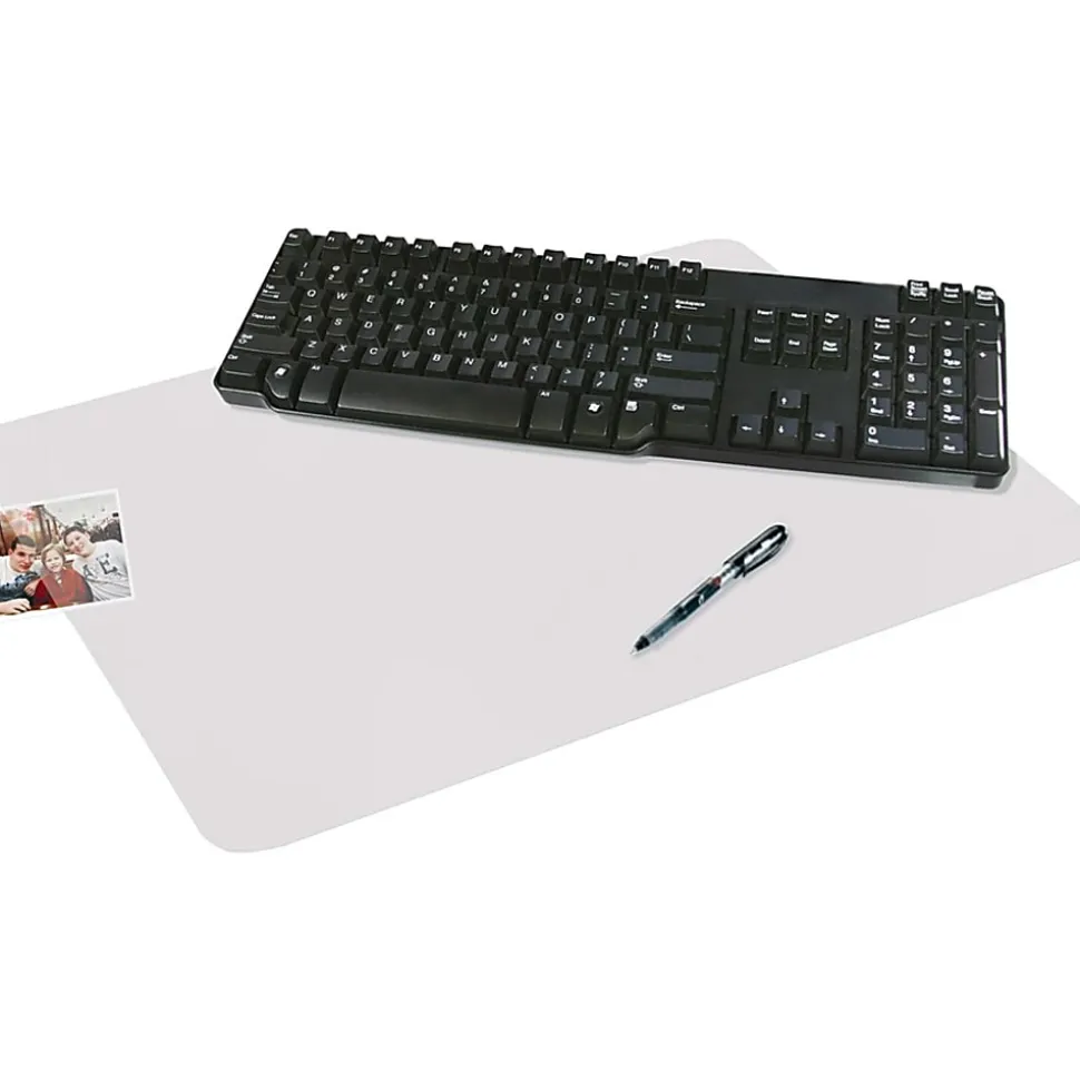 Artistic KrystalView Desk Pad With Antimicrobial Protection, 22" x 17", Clear