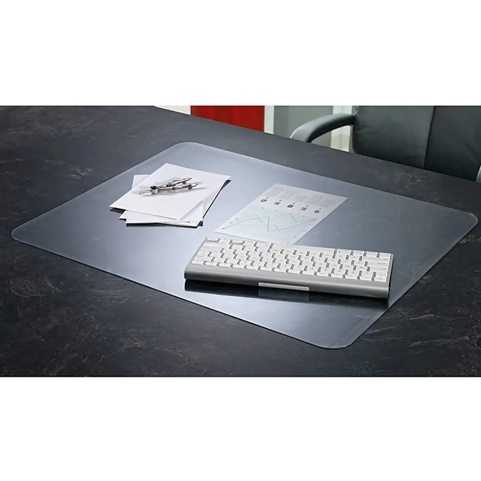Artistic KrystalView Desk Pad With Antimicrobial Protection, 22" x 17", Clear